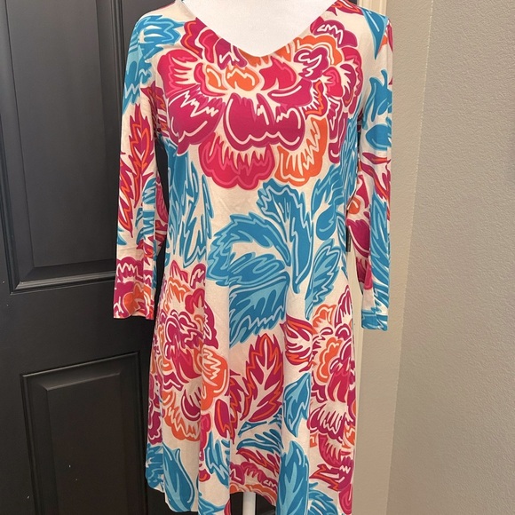 Diane Von Furstenberg 100% Silk Luxury Multicolor Summer Kaden Dress Size 6 - Picture 3 of 14